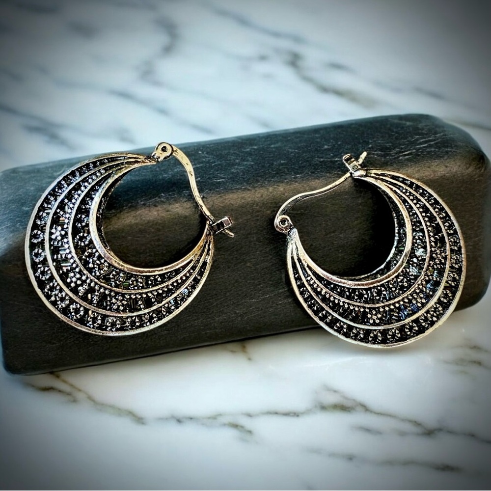 Elegant Silver Hoop Earrings